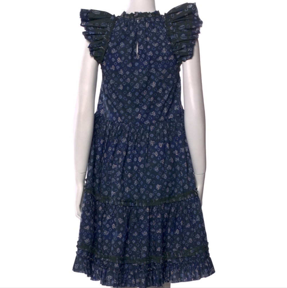 Ulla Johnson Navy Patterned Dress - Picture 2 of 9